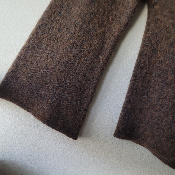 Anthropologie Sleeping on Snow Mohair Wool Sweater Brown Sparkle Flowy - Picture 8 of 9